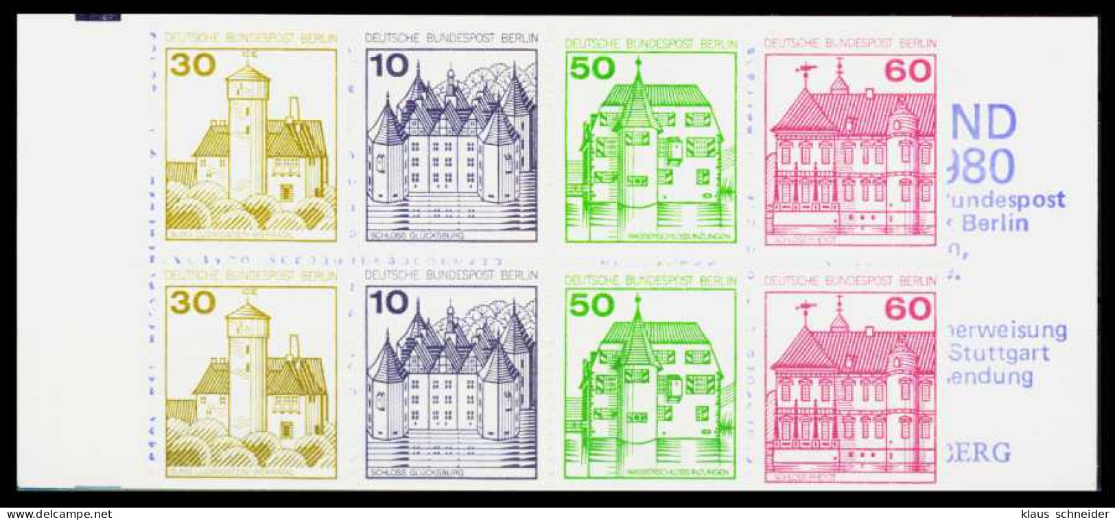 BERLIN MARKENHEFTCHEN Nr MH 12boZ Postfrisch X1F9662 - Postzegelboekjes