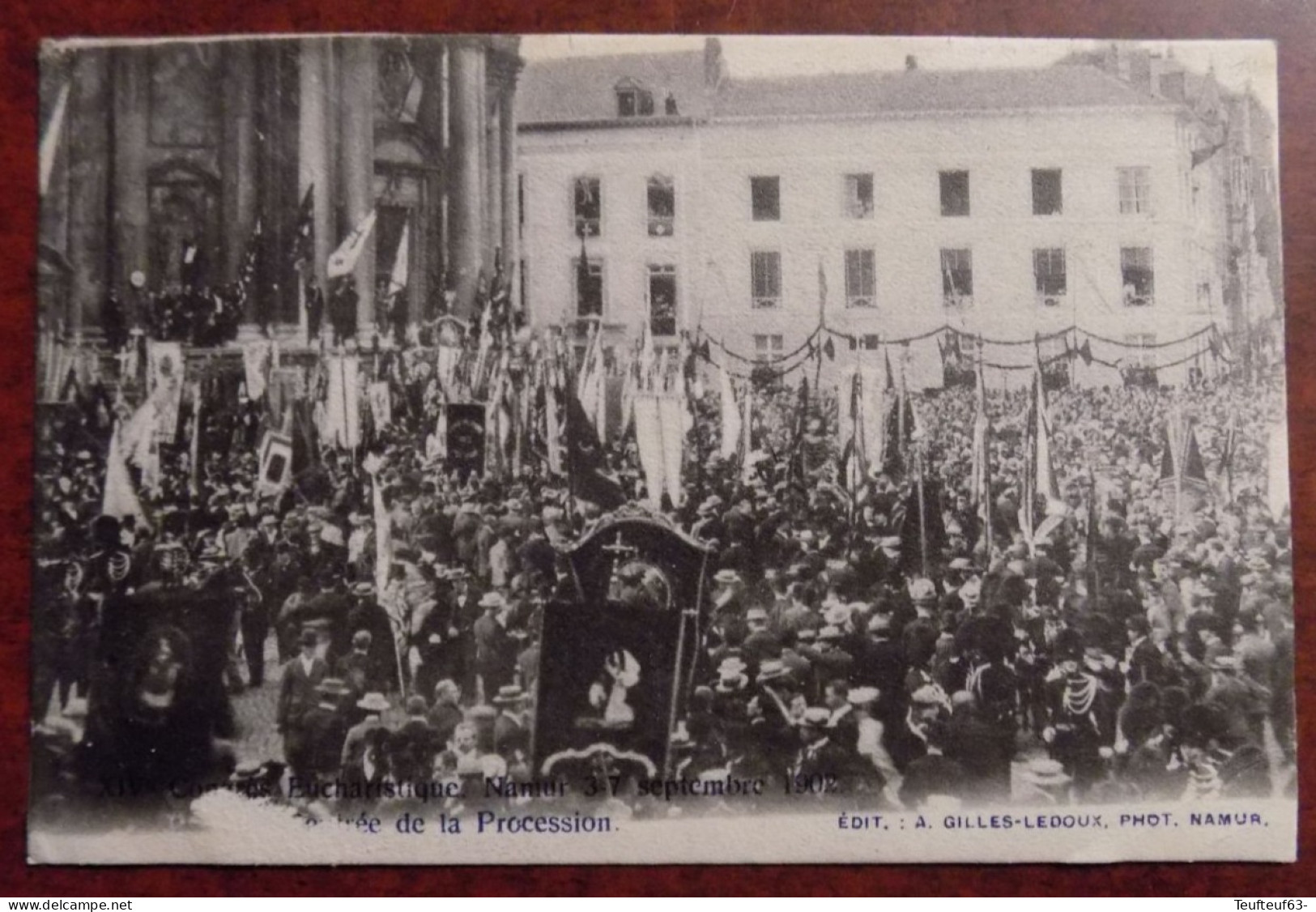 Cpa Namur Congrès Eucharistique 1902 - Entrée De La Procession - Namen