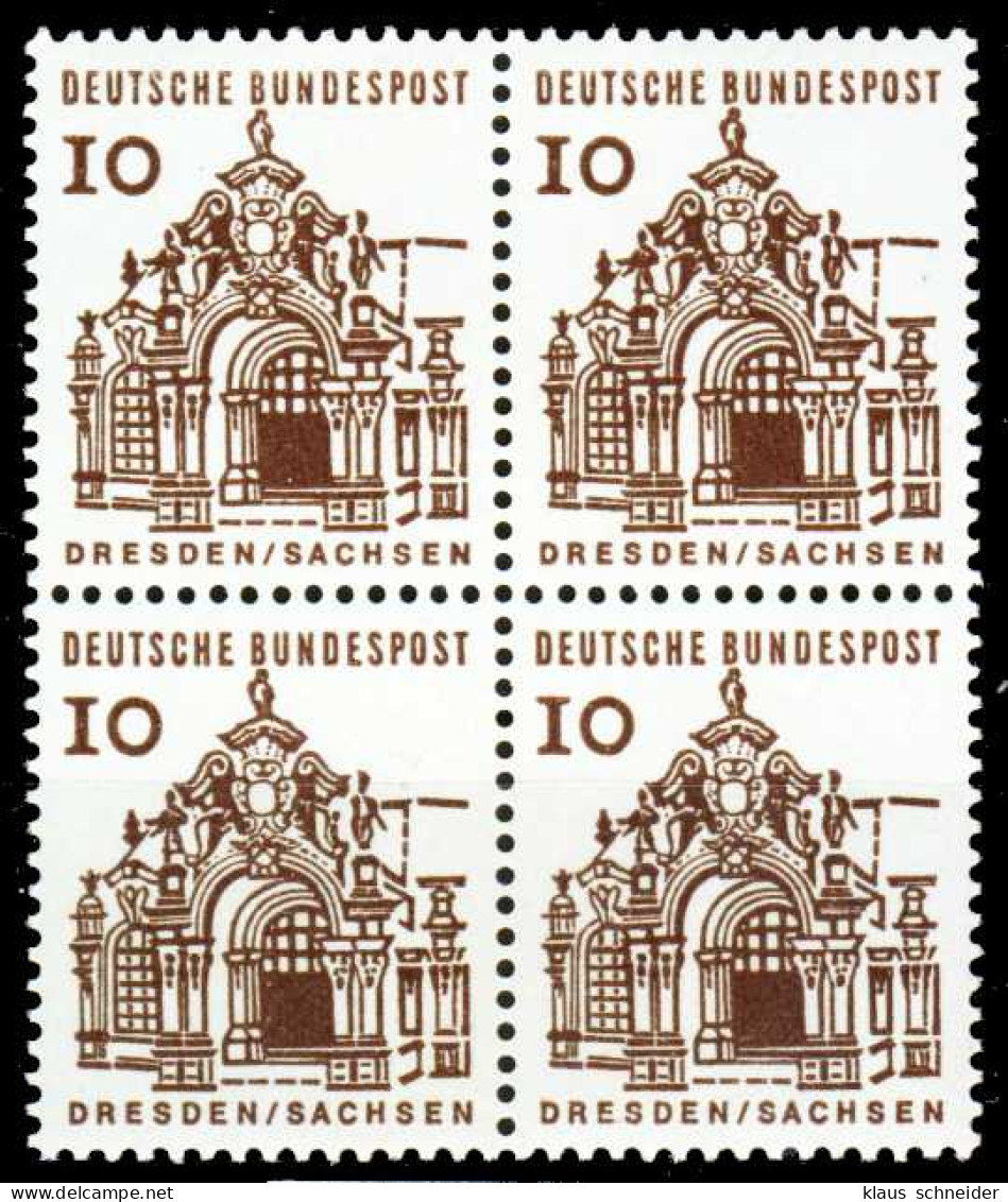 BRD DS D-BAUW 1 Nr 454 Postfrisch VIERERBLOCK X27C112 - Unused Stamps