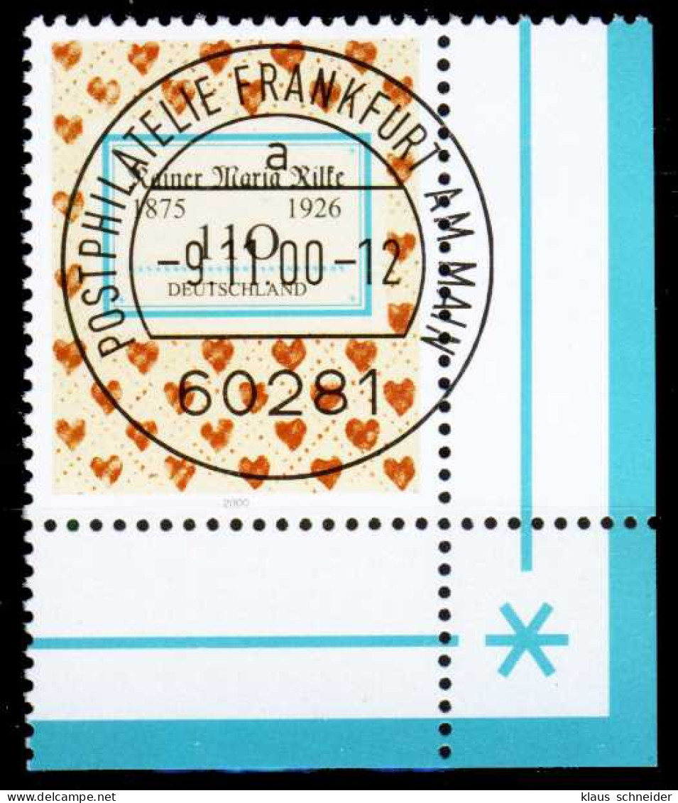BRD 2000 Nr 2154 Zentrisch Gestempelt ECKE-URE X2CBC76 - Used Stamps