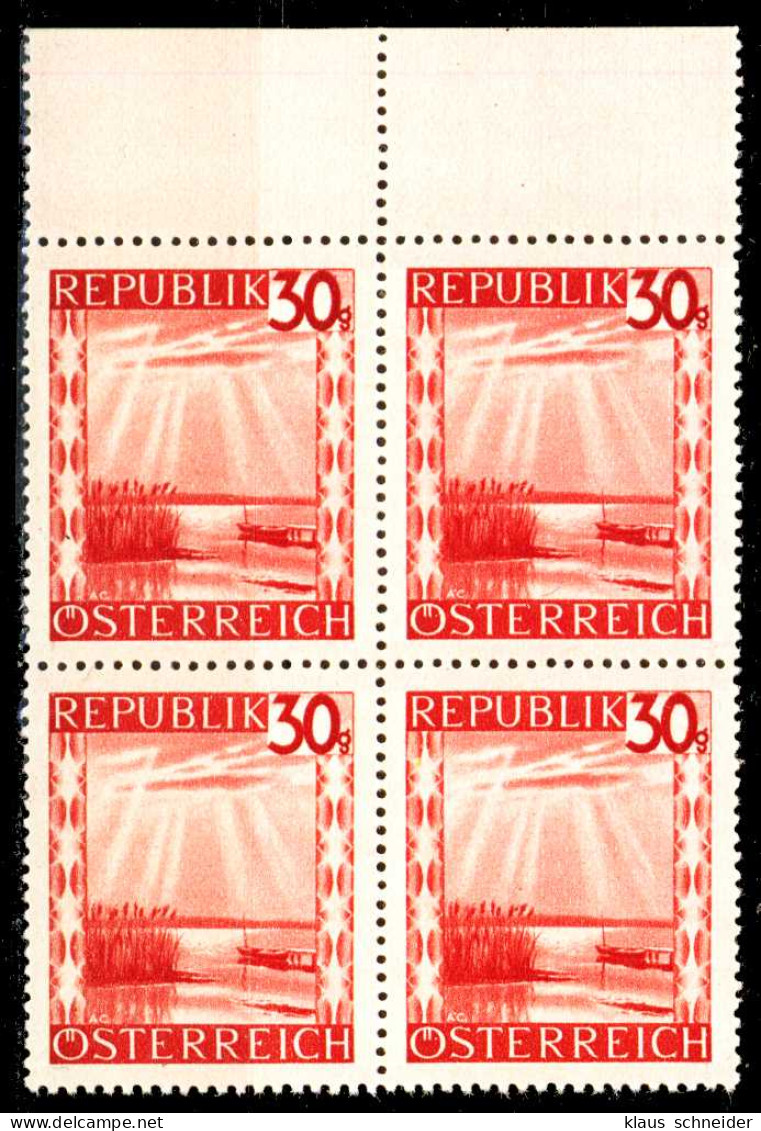 ÖSTERREICH 1945 Nr 753 Postfrisch VIERERBLOCK ORA X36BD0E - Ongebruikt