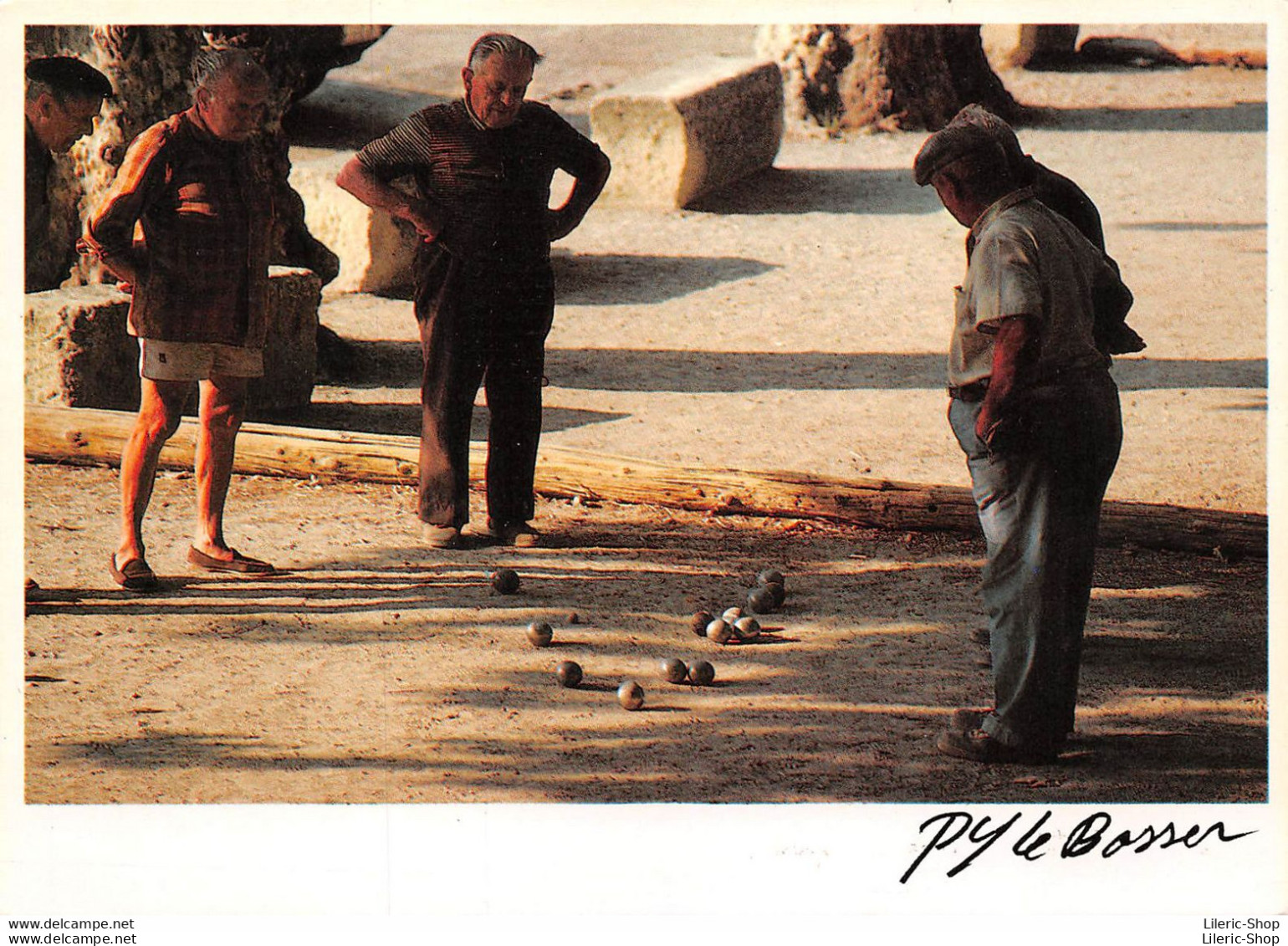 PARTIE DE PÉTANQUE - PHOTO LE BOSSER 1987 - Petanque
