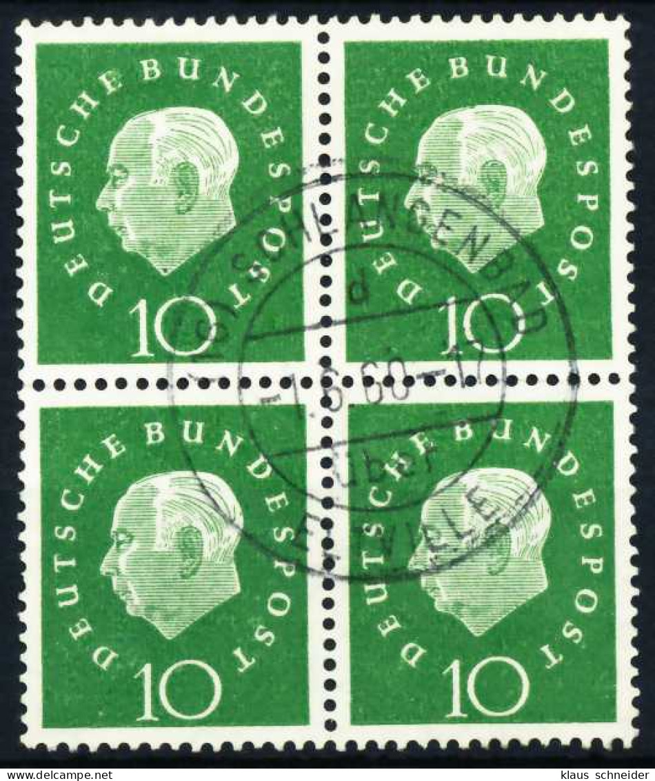 BRD DS HEUSS 3 Nr 303 Zentrisch Gestempelt VIERERBLOCK X3F2A1E - Used Stamps
