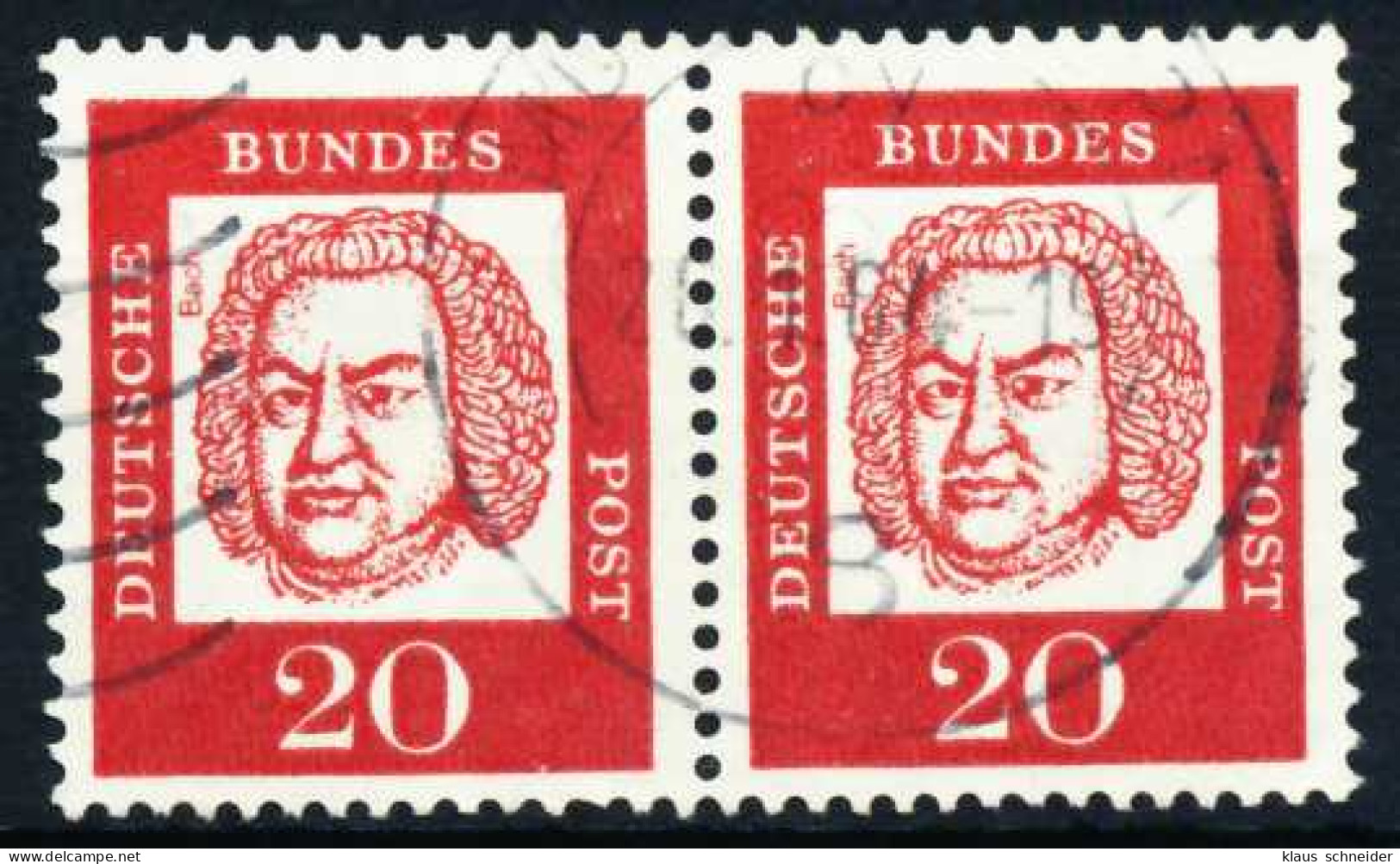 BRD DS BED. DEUT. Nr 352y Gestempelt WAAGR PAAR X580C0E - Used Stamps