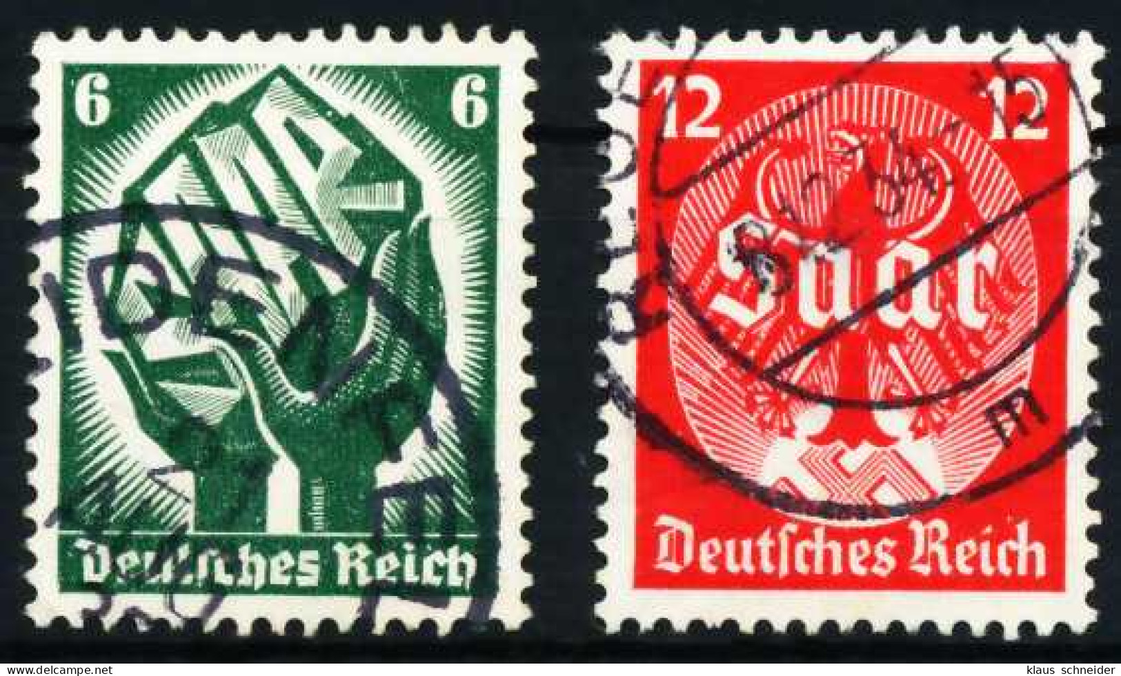 3. REICH 1934 Nr 544-545 Gestempelt X5D275E - Used Stamps