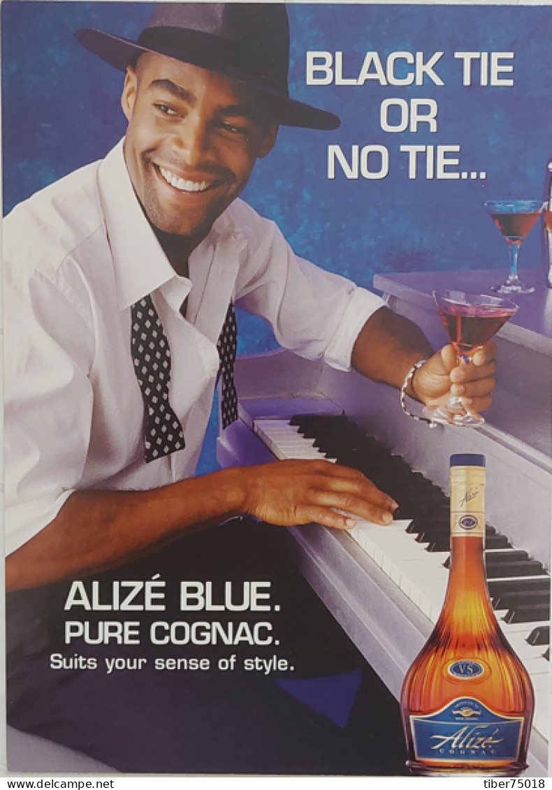 Carte Postale (Tower Records) Alizé Blue. Pure Cognac (boisson - Alcool) Black Tie Or No Tie... - Publicité
