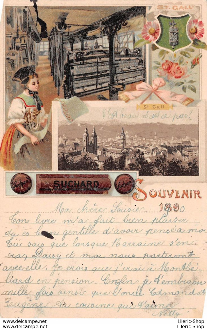 Suisse > SG -  Souvenir De St. Gall Cpa Précurseur 1900 - Carte Publicitaire Suchard ( ͡♥ ͜ʖ ͡♥) ♥ - Sankt Gallen