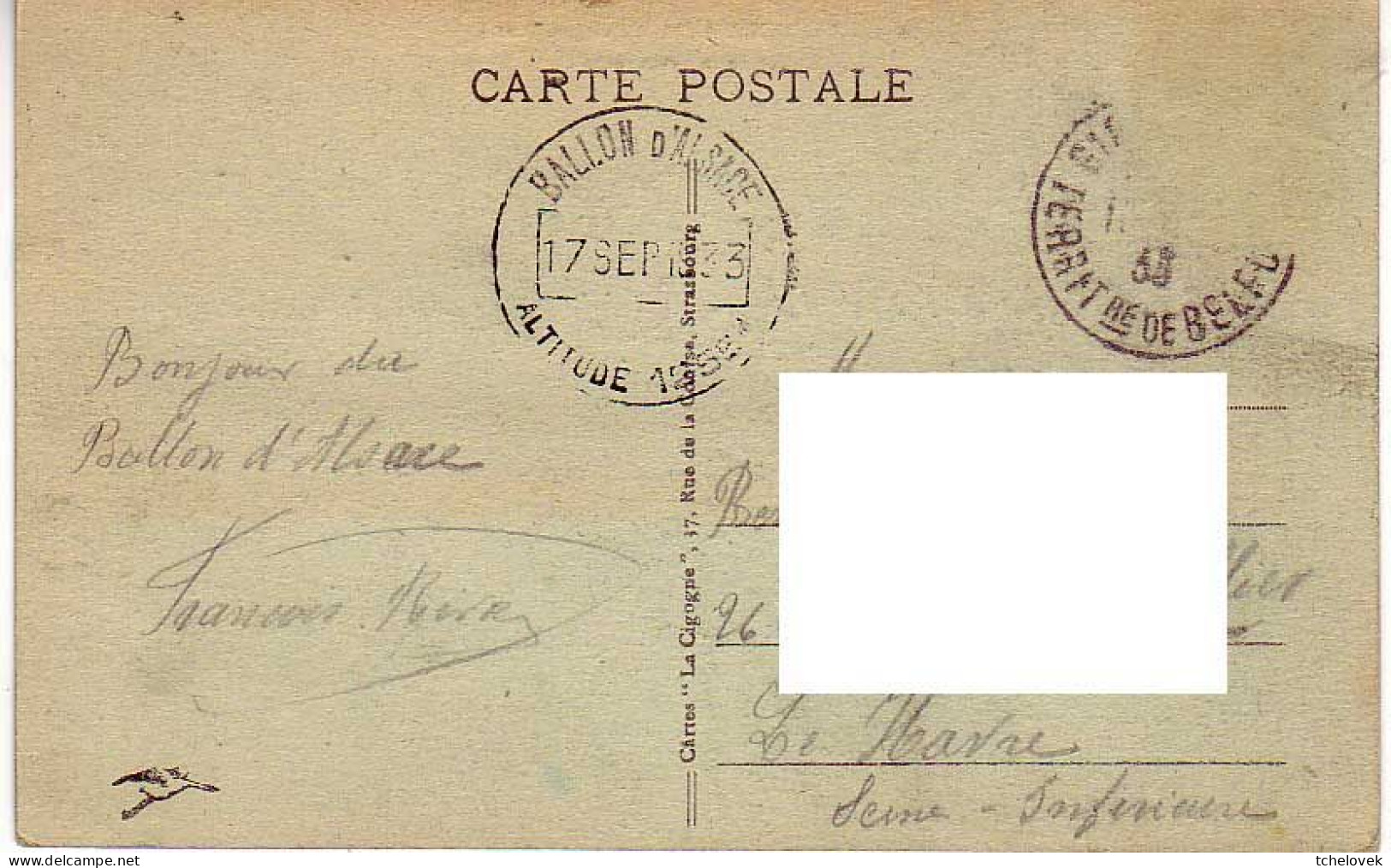(68). 1147 Ed CAP. Hautes Voges & 1010 Ballon D'Alsace 1933 - Autres & Non Classés