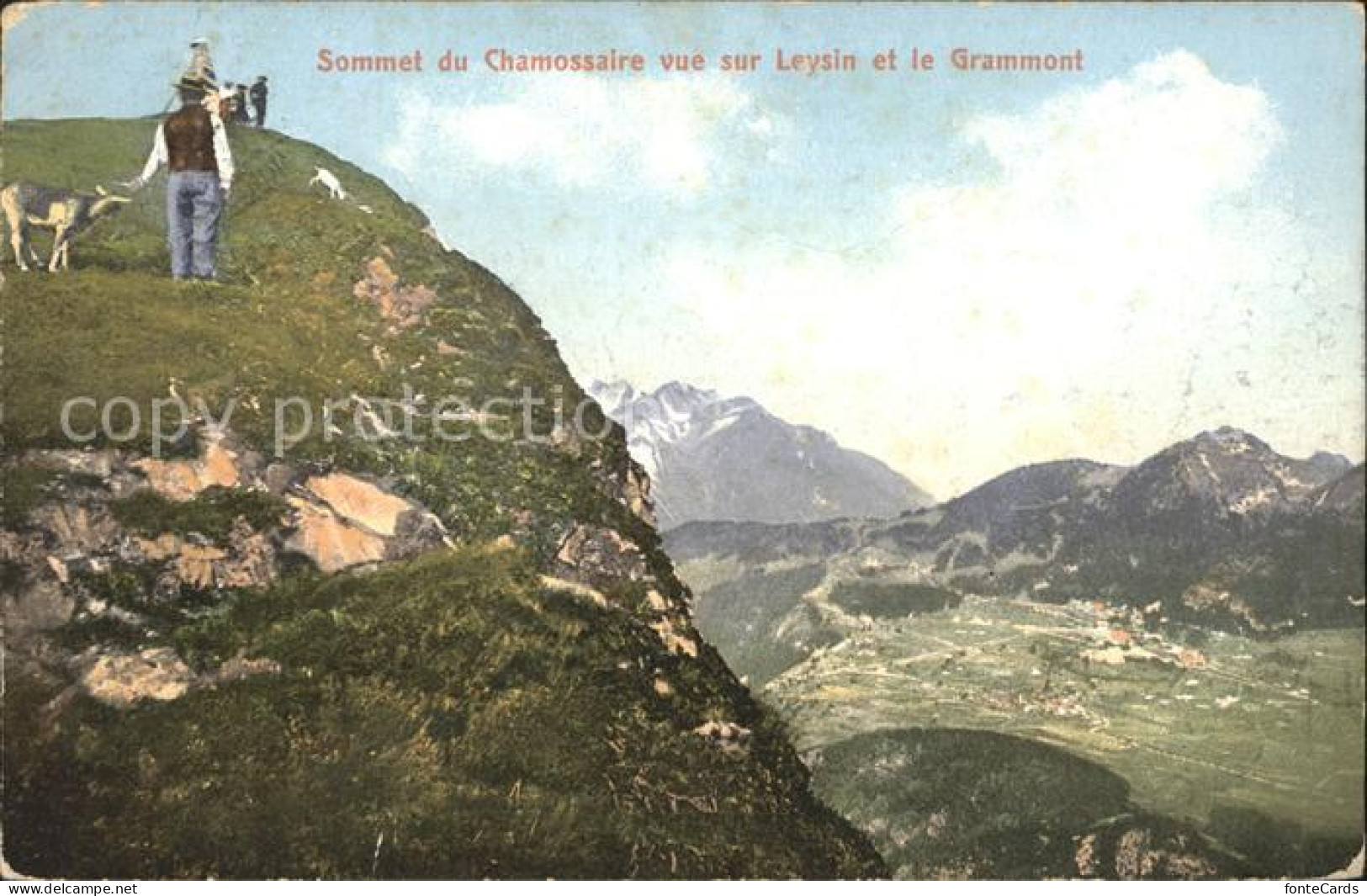 11663224 Montreux VD Sommet Du Chamossaire Vur Sur Leysin Et Le Grammont Montreu - Otros & Sin Clasificación