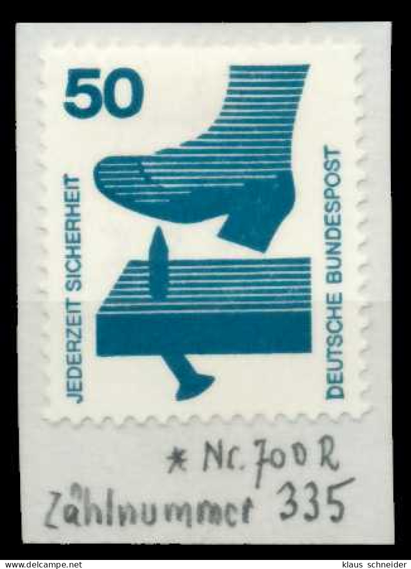 BRD DS UNFALLV Nr 700ARa Ungebraucht X67B3D2 - Unused Stamps