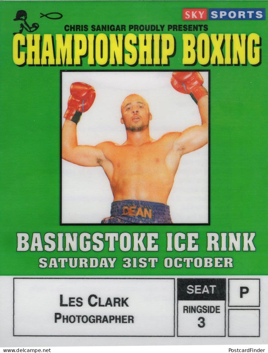 Basingstoke Ice Rink Sky Sports Boxing Championship Press Pass - Boxsport