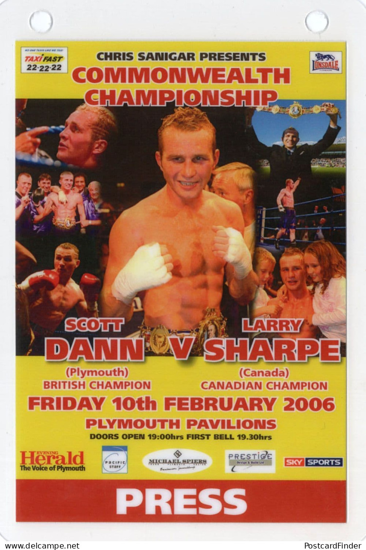 Scott Dann Vs Larry Sharpe Canada Boxing Plymouth 2006 Press Pass - Boxsport