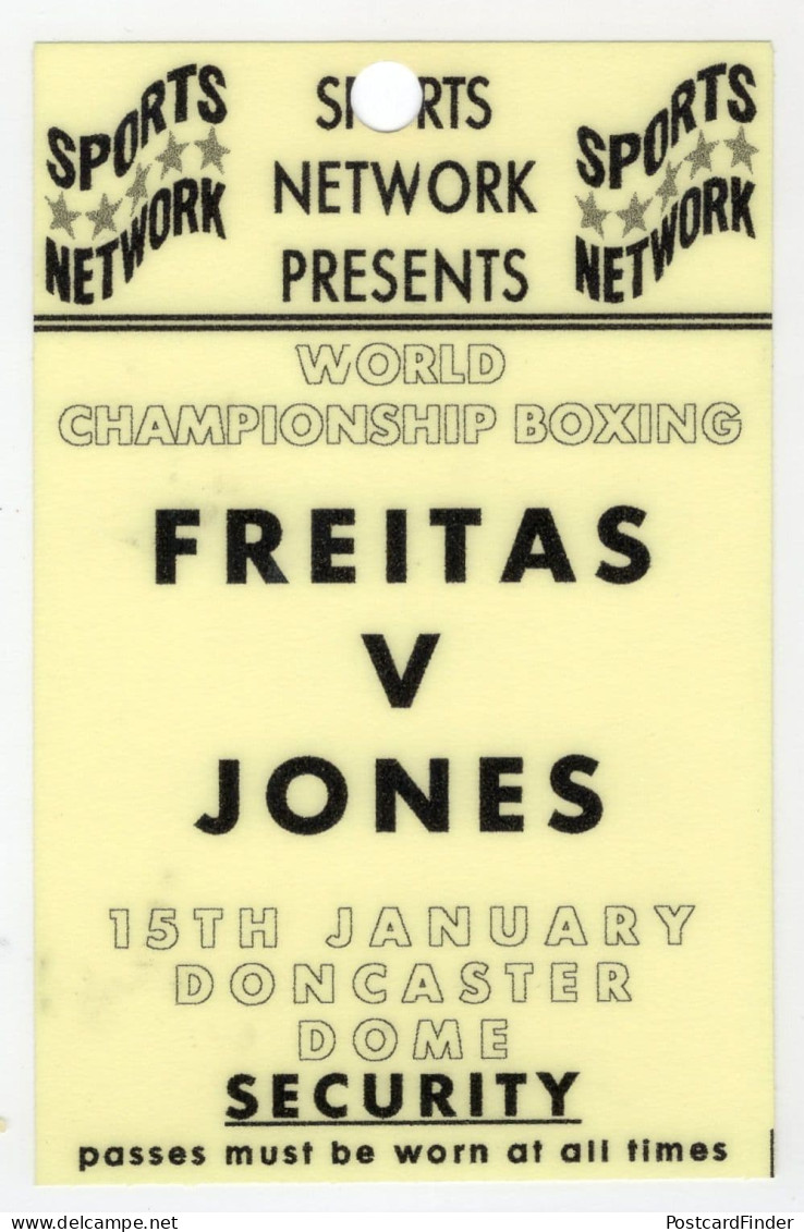 Acelino Freitas Mexican Boxer Vs Barry Jones Wales 1997 Boxing Press Pass - Pugilato