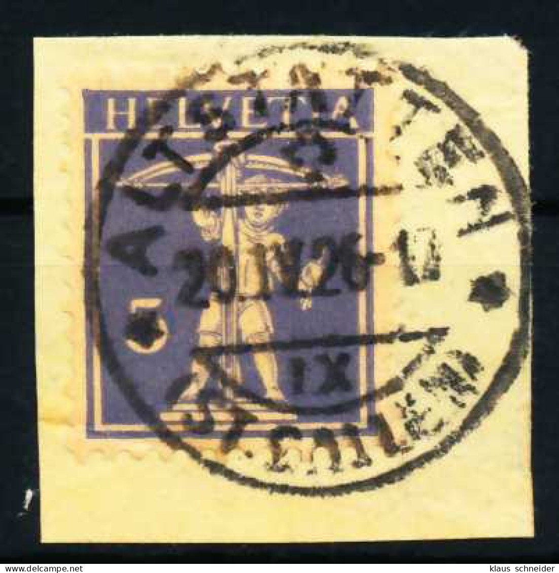 SCHWEIZ 1921 Nr 163 Zentrisch Gestempelt Briefstück X69710A - Gebruikt