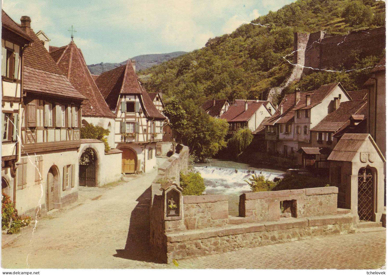 (68) 68240. Kaysersberg Rue De L'Oberhof Et La Weiss Plis & (2) Maisons A Pan De Bois Peugeot 403 écrite 1978 & (3) - Kaysersberg