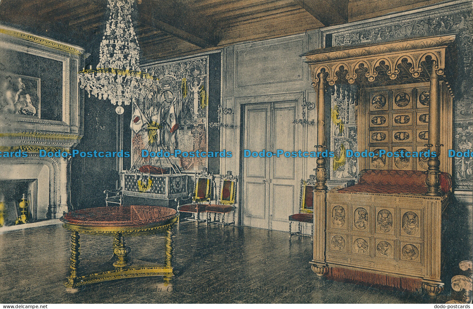R033961 Pau. Interieur Du Chateau Chambre Coucher D Henry IV. 1911 - World