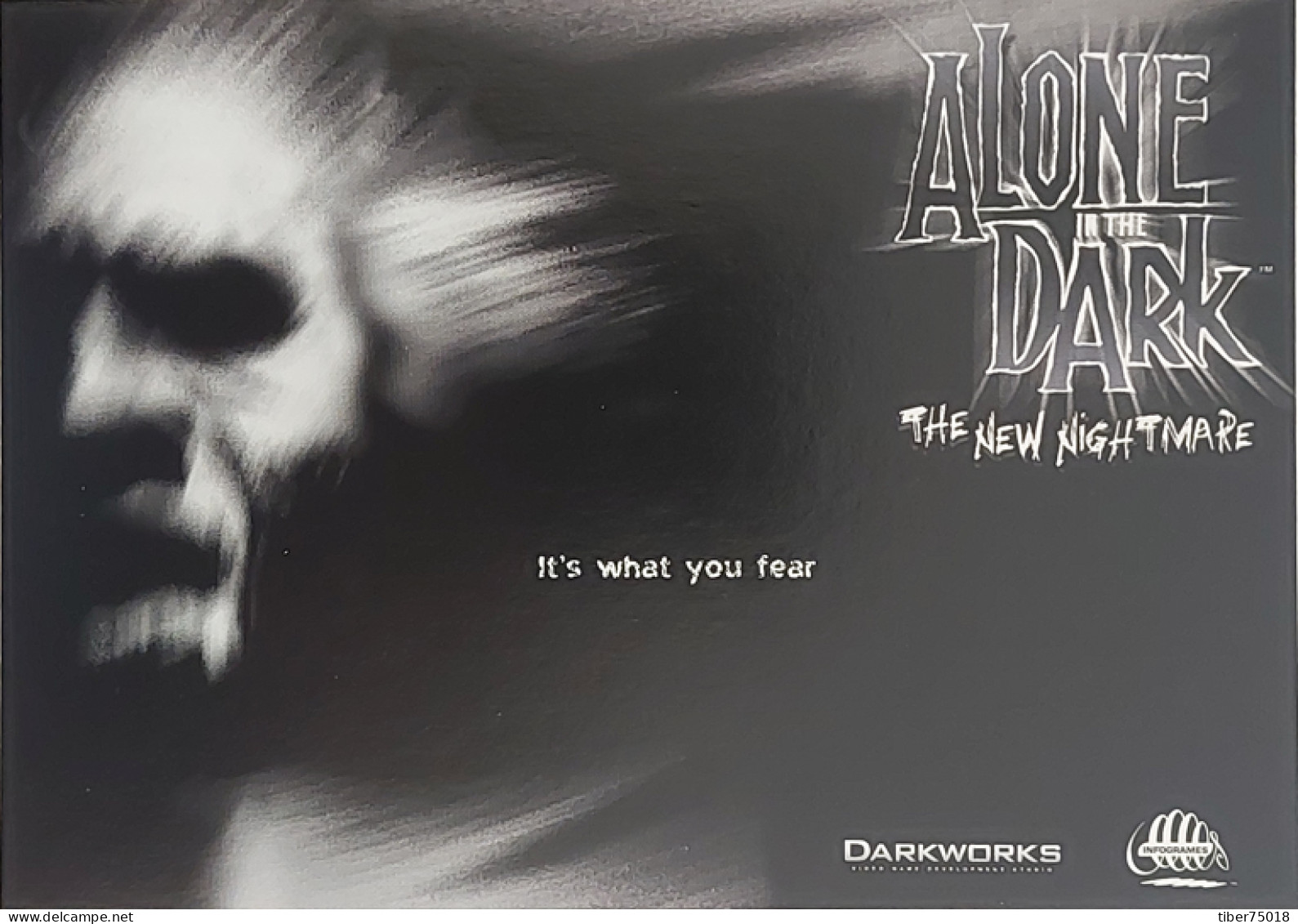 Carte Postale (Tower Records) Alone In The Dark (jeu Vidéo) The New Nightmare (PC CD Rom - PlayStation) - Publicité