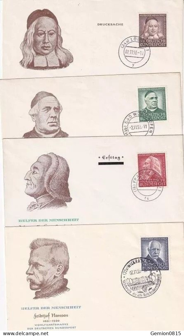 Bund BRD Nr 173-176 Auf FDC Briefe Rar Selten - Lettres & Documents