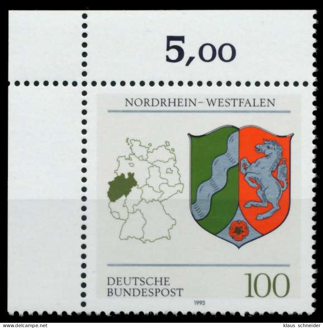 BRD 1993 Nr 1663 Postfrisch ECKE-OLI X8CD77A - Ungebraucht