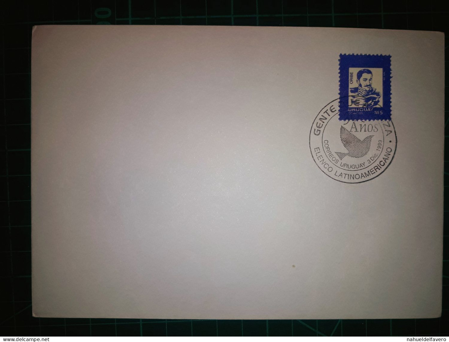 RÉPUBLIQUE ORIENTALE DE L'URUGUAY, Enveloppe FDC Commémorative Avec Timbre-poste Coloré (Proceres De La Patria, Bâtiment - Uruguay