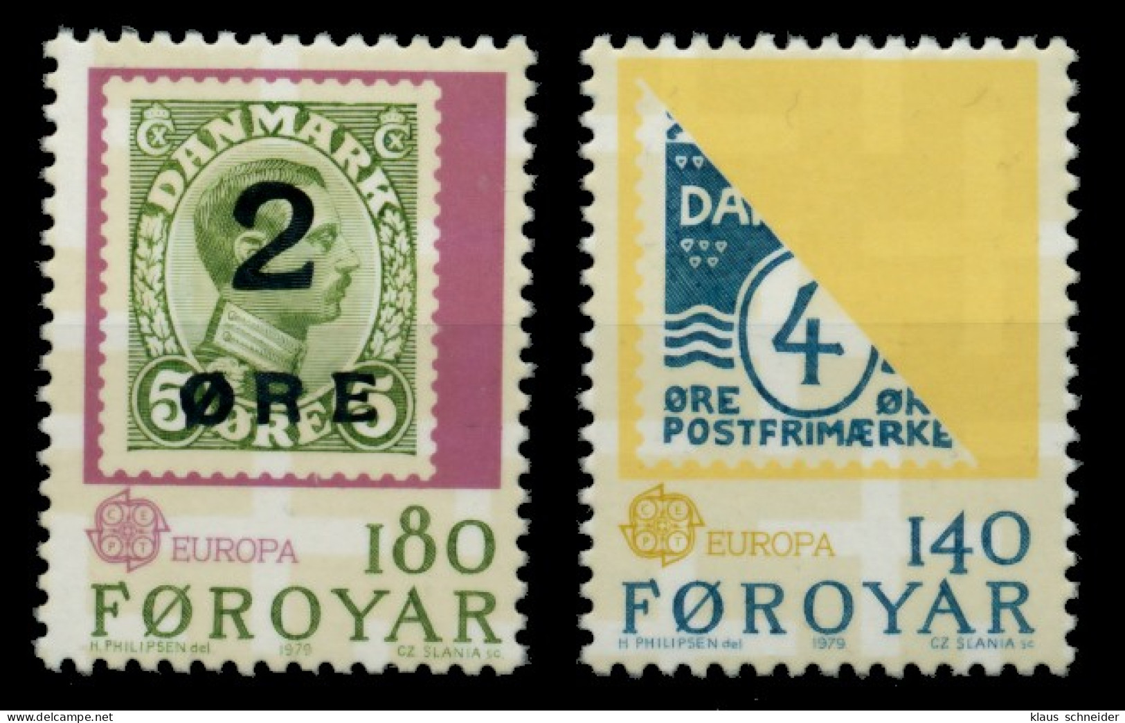 FÄRÖER 1979 Nr 43-44 Postfrisch S031E52 - Färöer Inseln