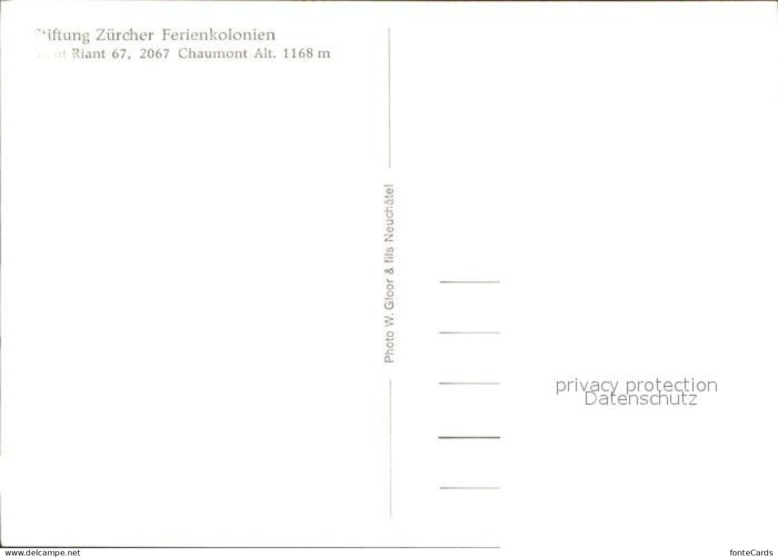 11661447 Chaumont NE Stiftung Zuercher Ferienkolonien Chaumont NE - Altri & Non Classificati