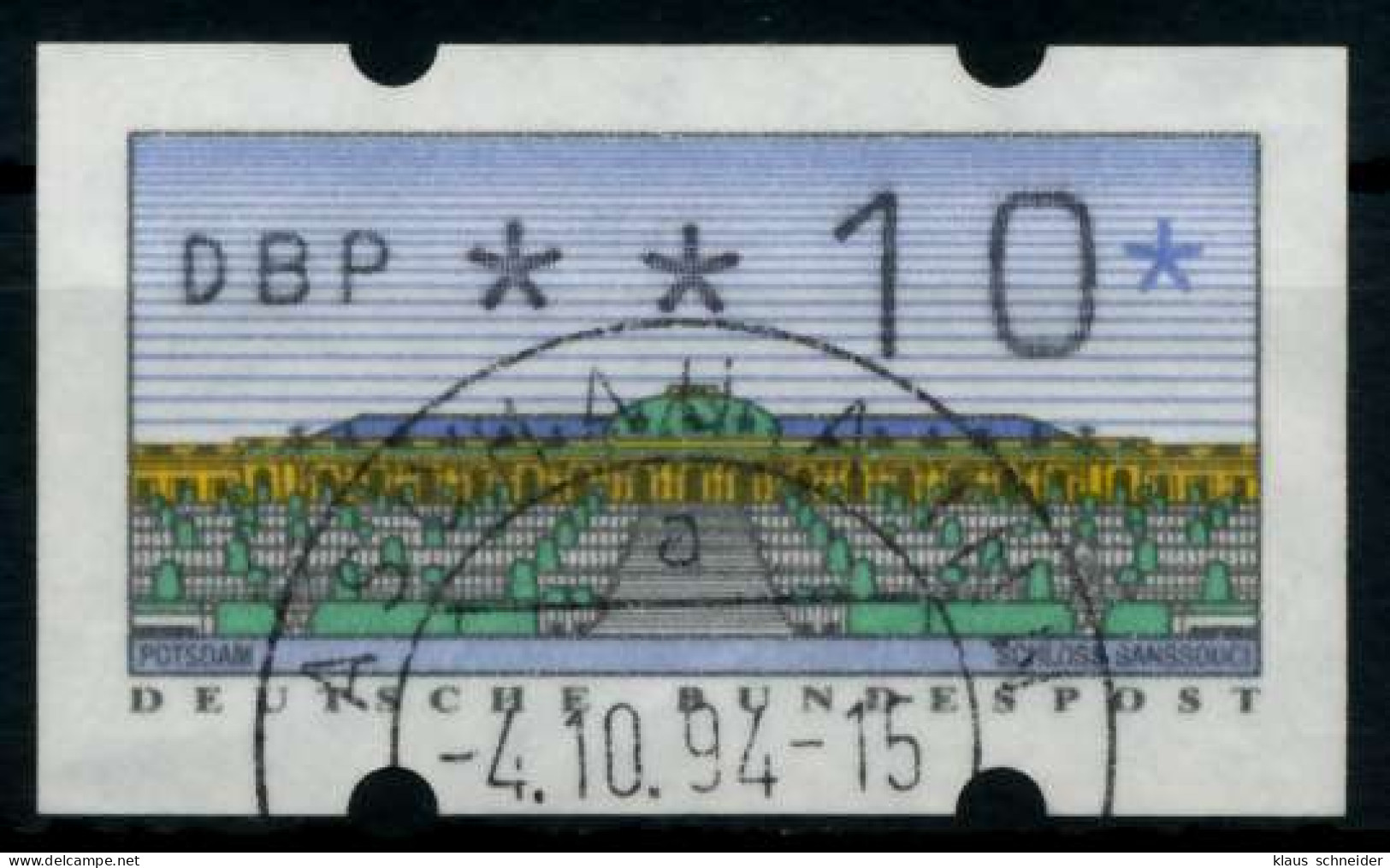 BRD ATM 1993 Nr 2-1.1-0010 Gestempelt X96DEC2 - Vignette [ATM]