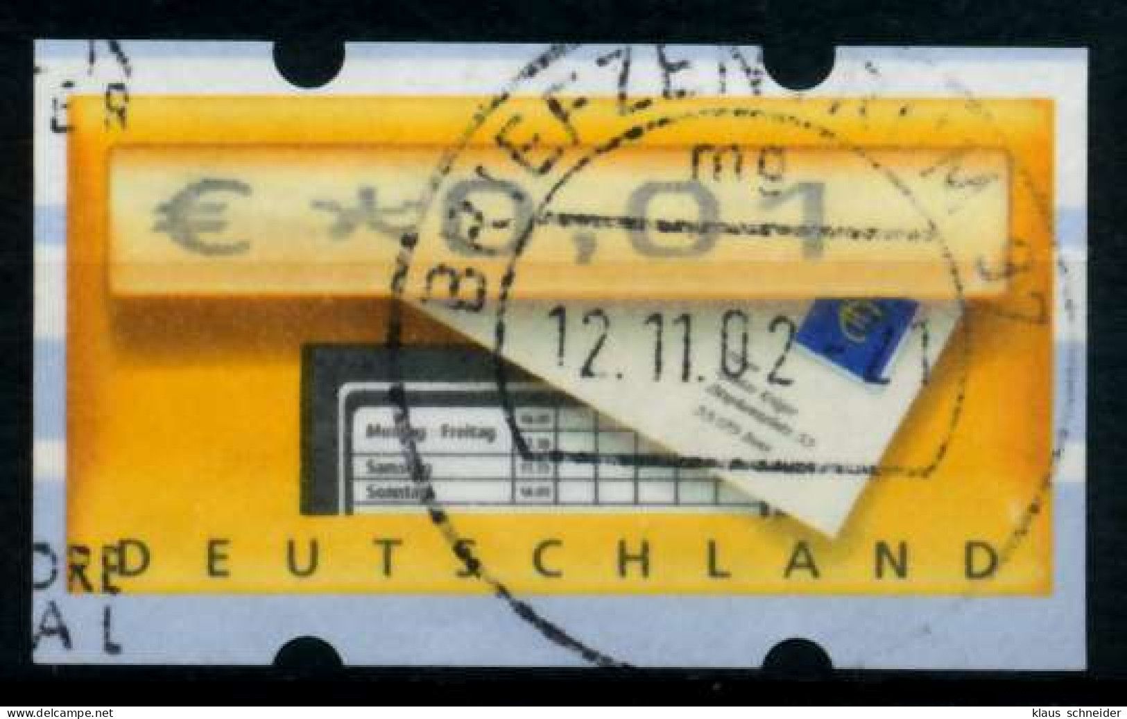 BRD ATM 2002 Nr 5-1-0001 Gestempelt X970832 - Machine Labels [ATM]