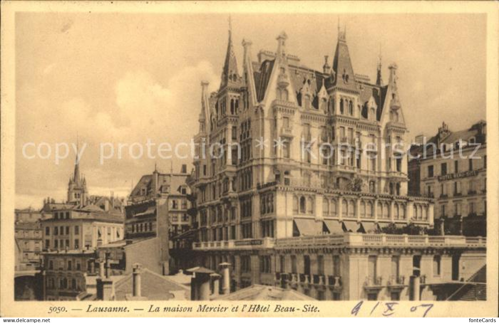 11661385 Lausanne VD La Maison Mercier Et L Hotel Beau Site Lausanne VD - Autres & Non Classés