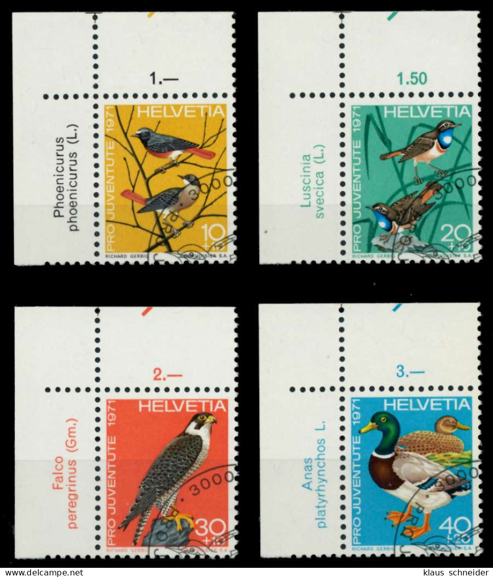 SCHWEIZ PRO JUVENTUTE Nr 960-963 Gestempelt ECKE-OLI X6C6D96 - Used Stamps