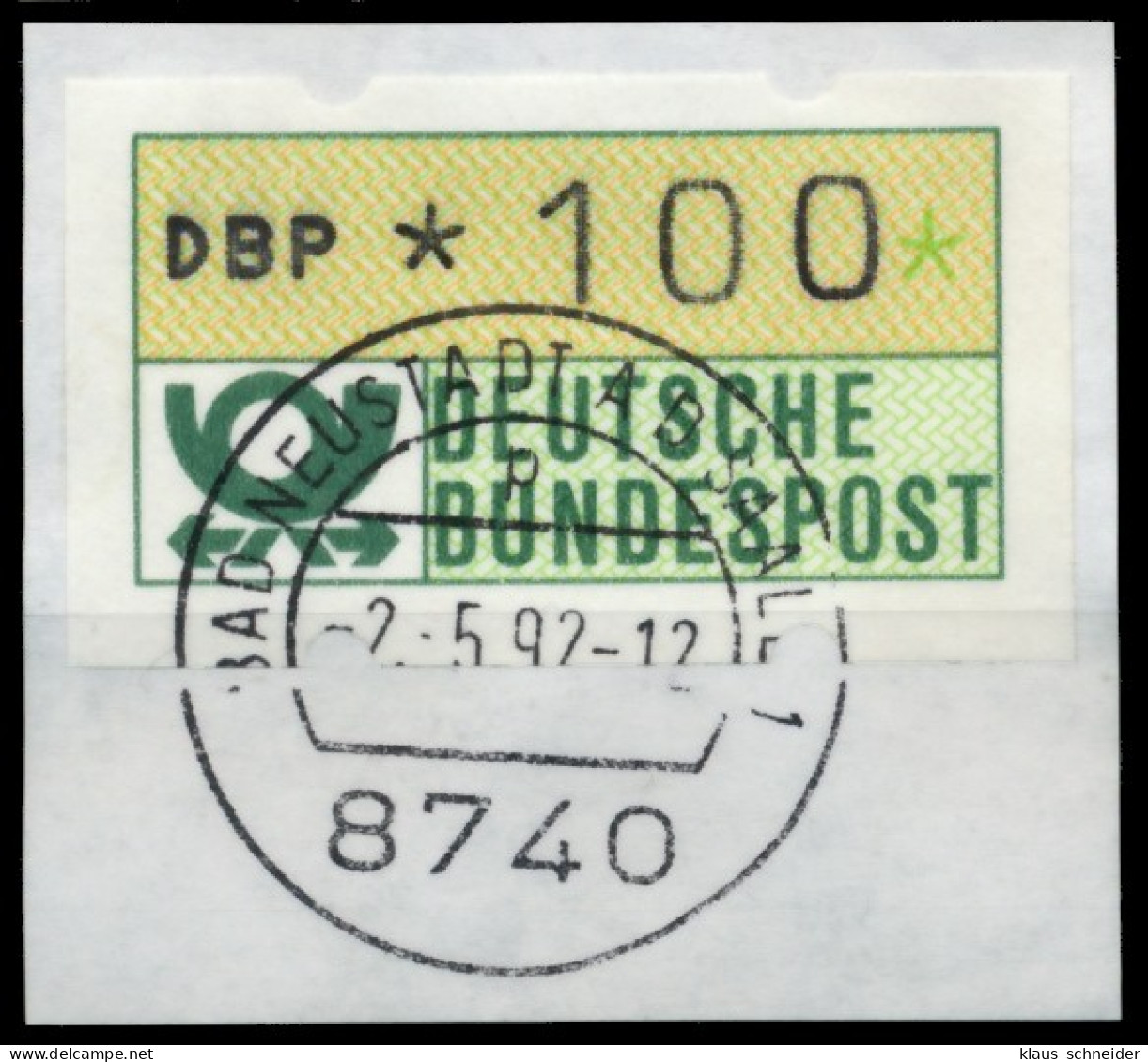 BRD ATM 1981 Nr 1-2-100 Gestempelt X756CF2 - Machine Labels [ATM]
