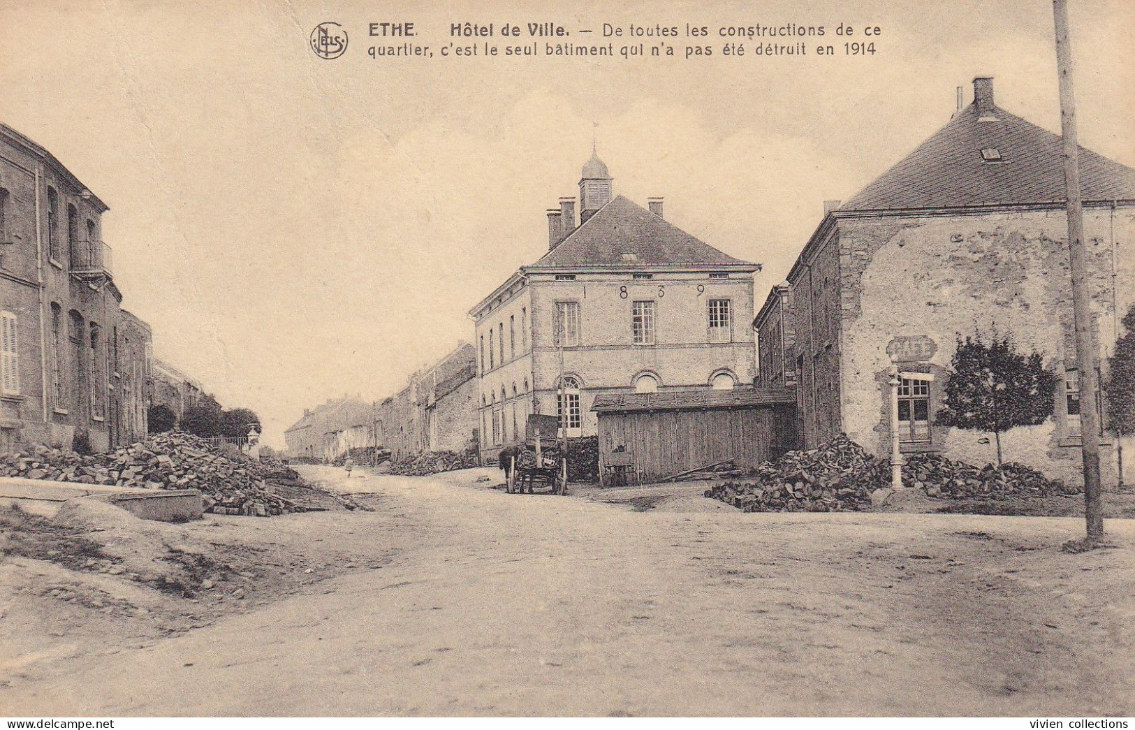 Belgique Luxembourg Ethe Hôtel De Ville Seul Bâtiment Qui N'a Pas été Détruit En 1914 - Virton