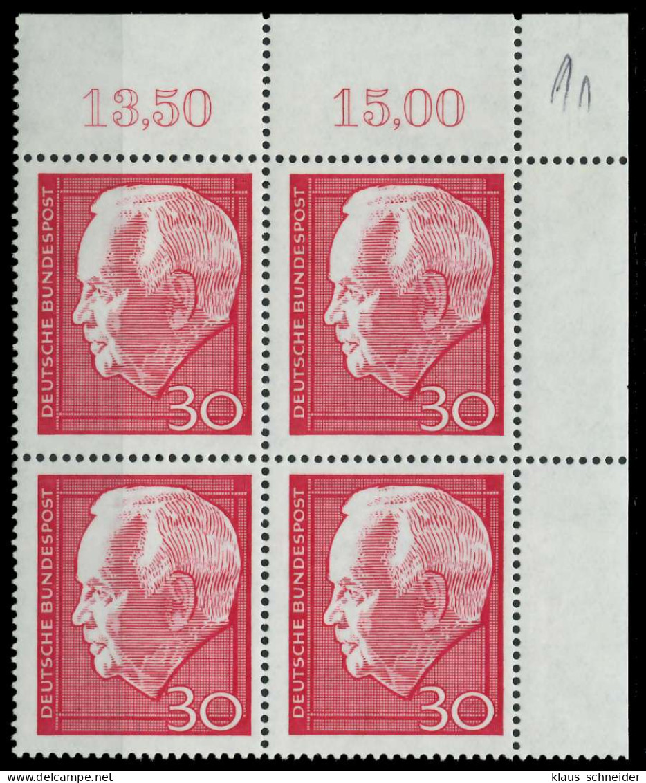 BRD 1967 Nr 542 Postfrisch VIERERBLOCK ECKE-ORE X7F0ACA - Ungebraucht