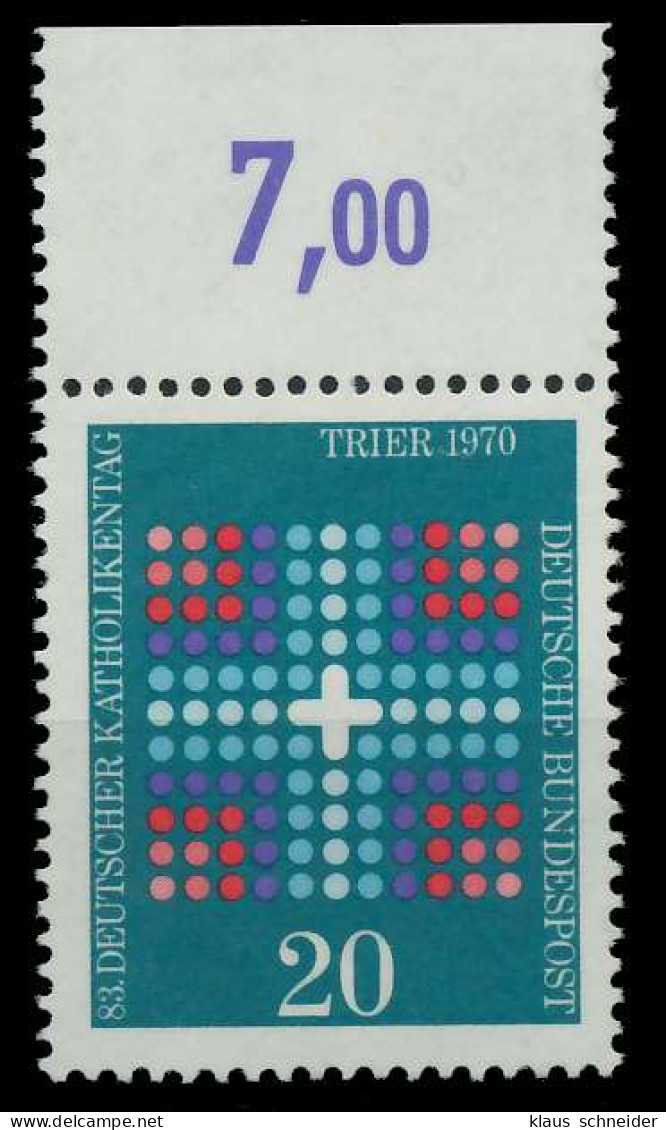 BRD 1970 Nr 648 Postfrisch ORA X7F375A - Ungebraucht