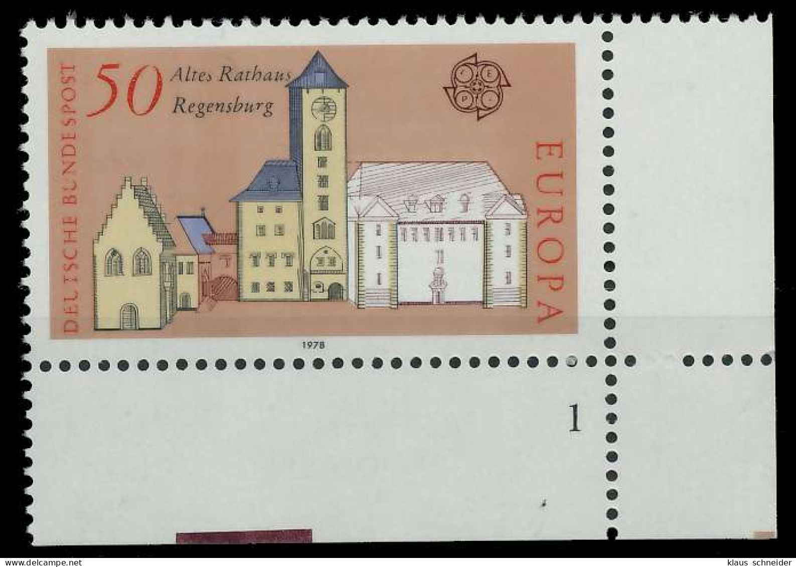 BRD BUND 1978 Nr 970 Postfrisch FORMNUMMER 1 S5F4DD6 - Ongebruikt