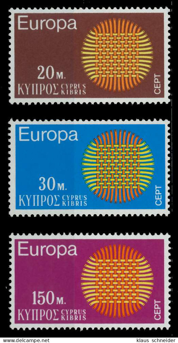 ZYPERN 1970 Nr 332-334 Postfrisch X809BC2 - Unused Stamps