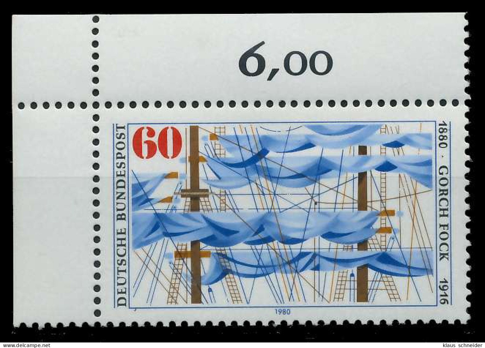 BRD BUND 1980 Nr 1058 Postfrisch ECKE-OLI X80BEE6 - Nuevos