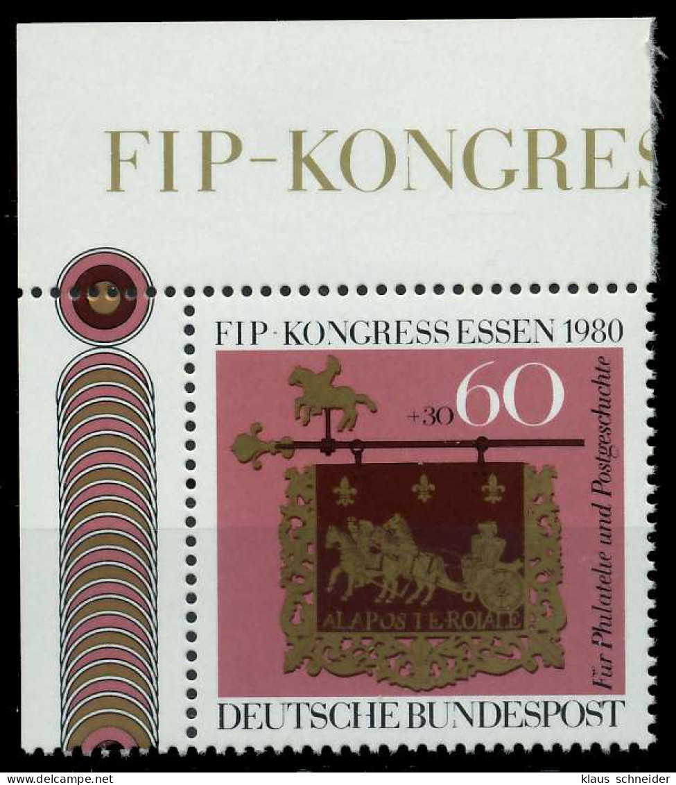 BRD 1980 Nr 1065 Postfrisch ECKE-OLI S607056 - Ungebraucht