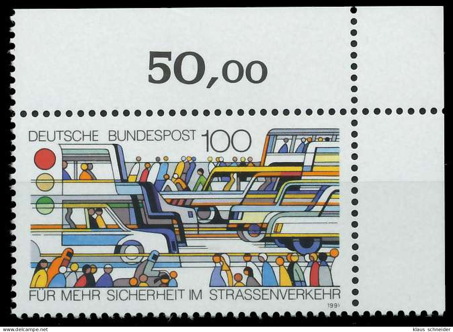 BRD 1991 Nr 1554 Postfrisch ECKE-ORE X85DA0E - Ungebraucht