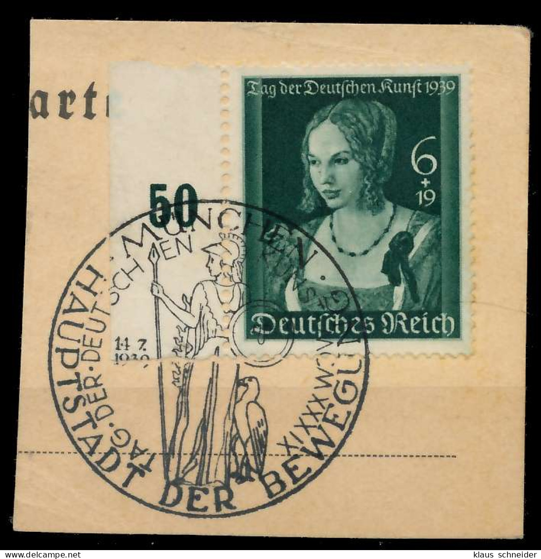 DEUTSCHES REICH 1939 Nr 700 Zentrisch Gestempelt Briefstück X8B0216 - Gebraucht