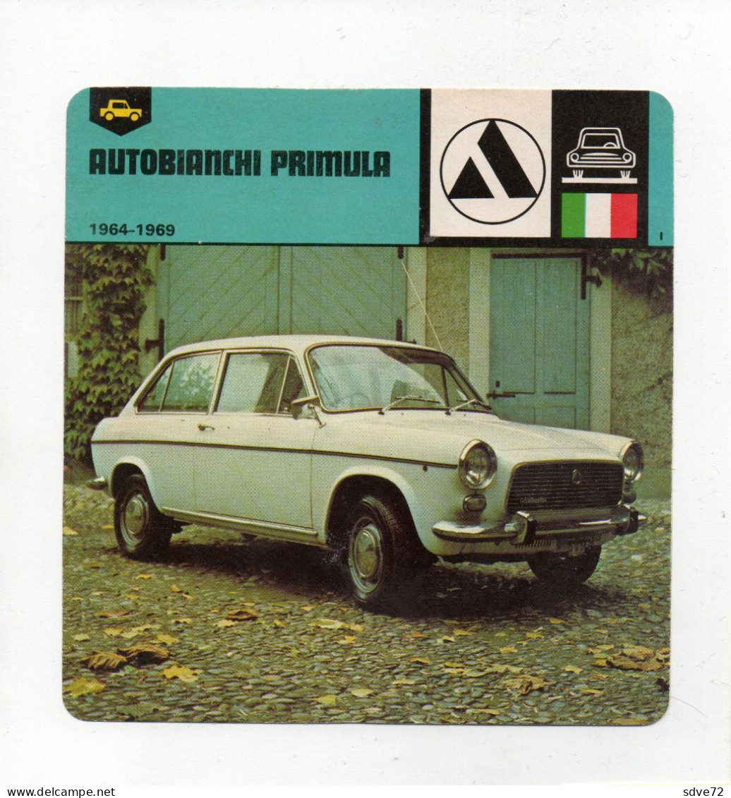 FICHE AUTOMOBILE - AUTOBIANCHI PRIMULA - Auto's