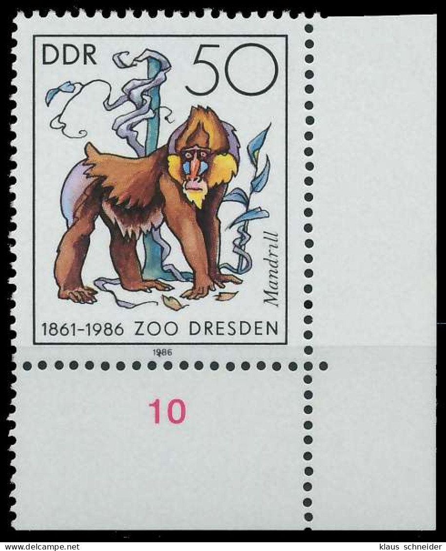 DDR 1986 Nr 3021 Postfrisch ECKE-URE X0D267E - Ungebraucht