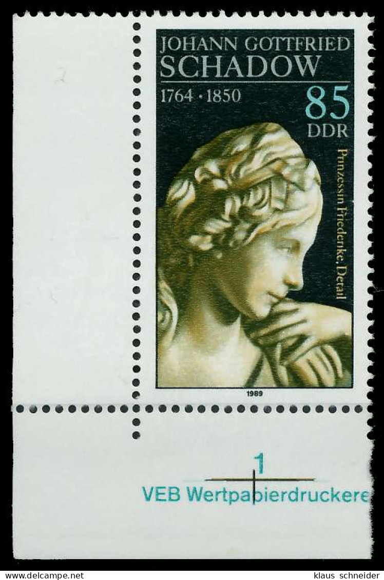 DDR 1989 Nr 3251 Postfrisch ECKE-ULI X0E3DC6 - Unused Stamps