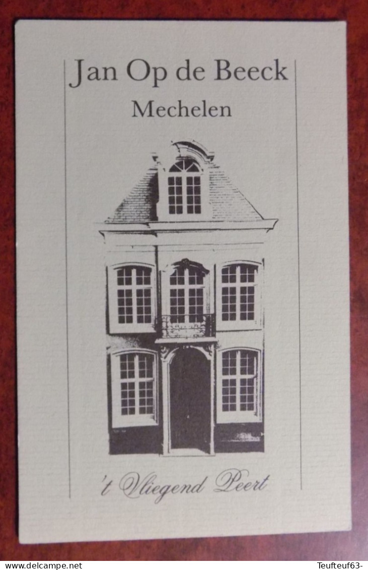 Carte Jan Op De Beeck Mechelen - 't Vliegend Leert - Kunstgalerij - Verzamelingen