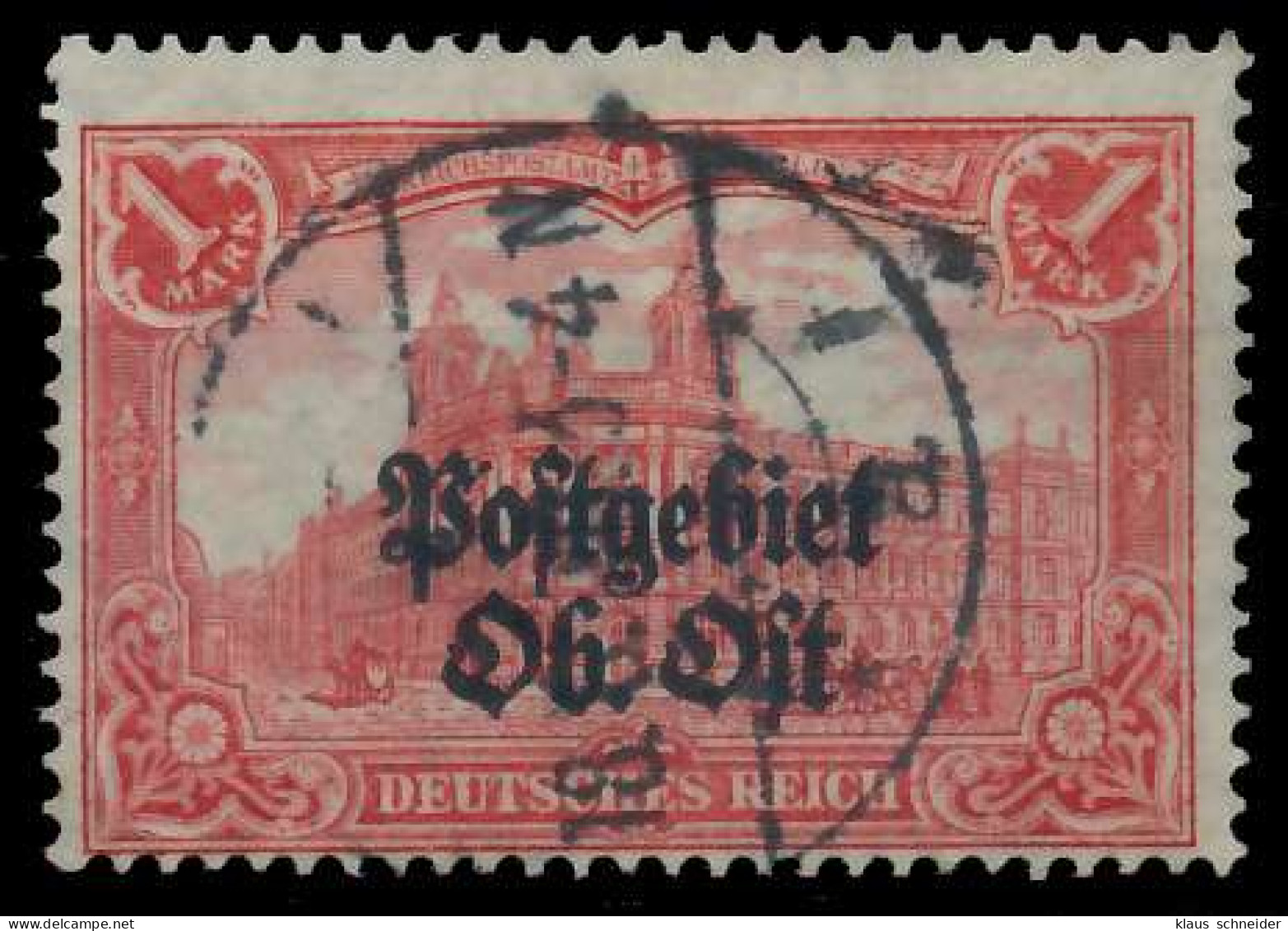 BES. 1WK PG OBER OST Nr 12Bb Zentrisch Gestempelt ATTEST X49A932 - Occupation 1914-18