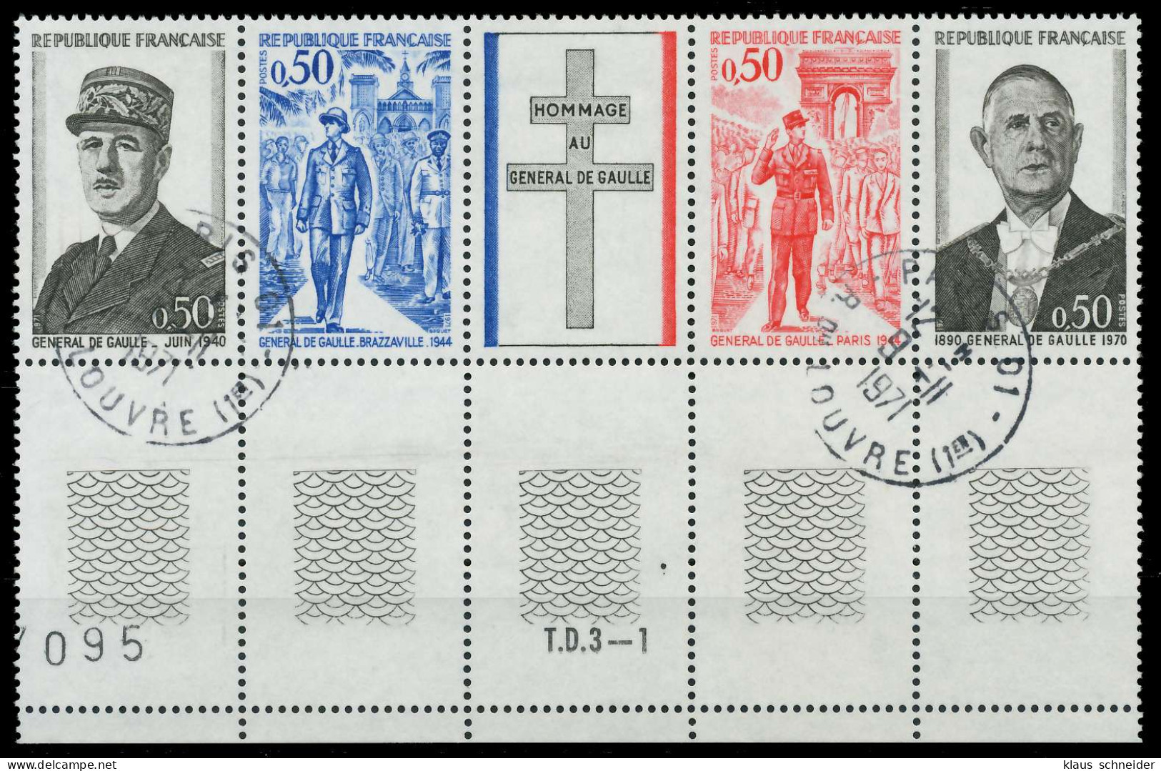 FRANKREICH 1971 Nr 1772L-1775L Zentrisch Gestempelt 5ER STR X6254A2 - Used Stamps
