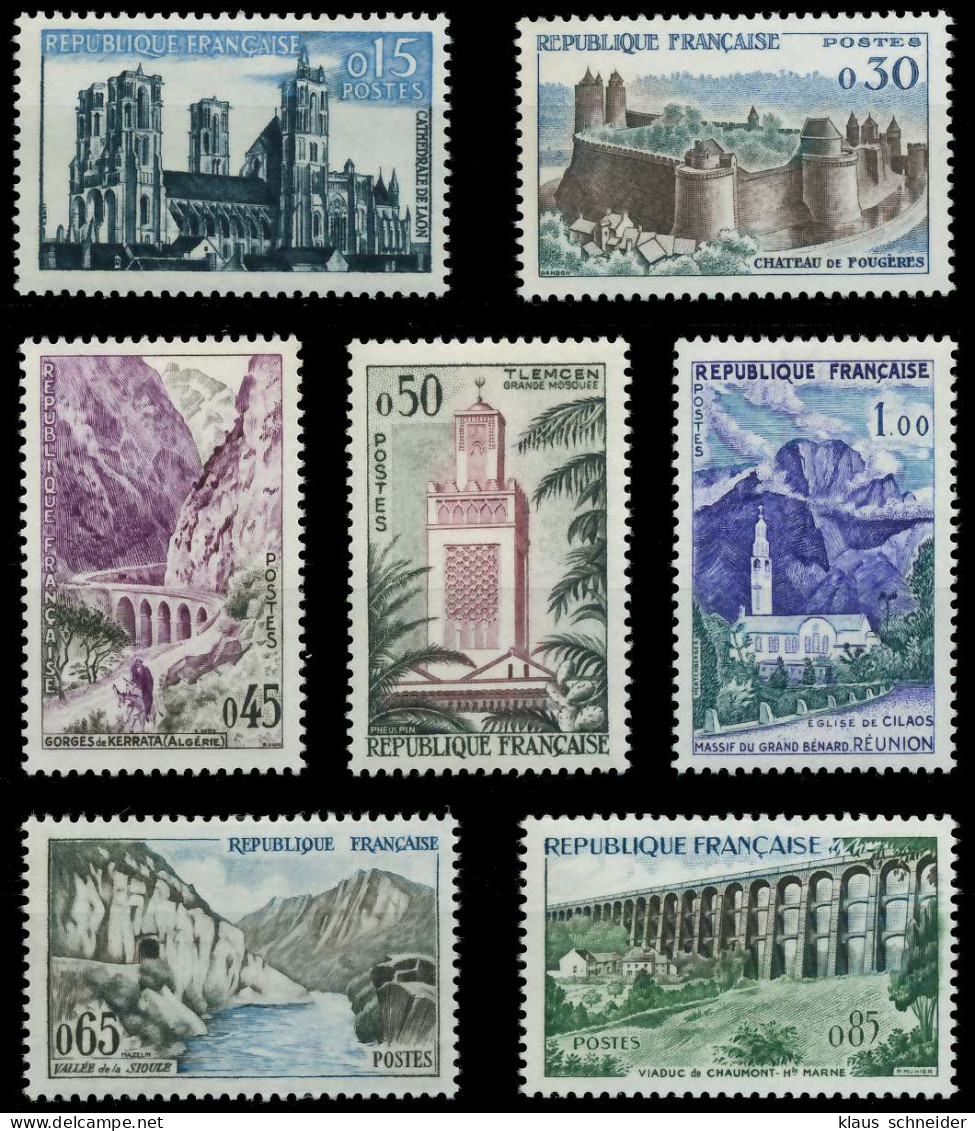 FRANKREICH 1960 Nr 1283-1289 Postfrisch X62554E - Unused Stamps