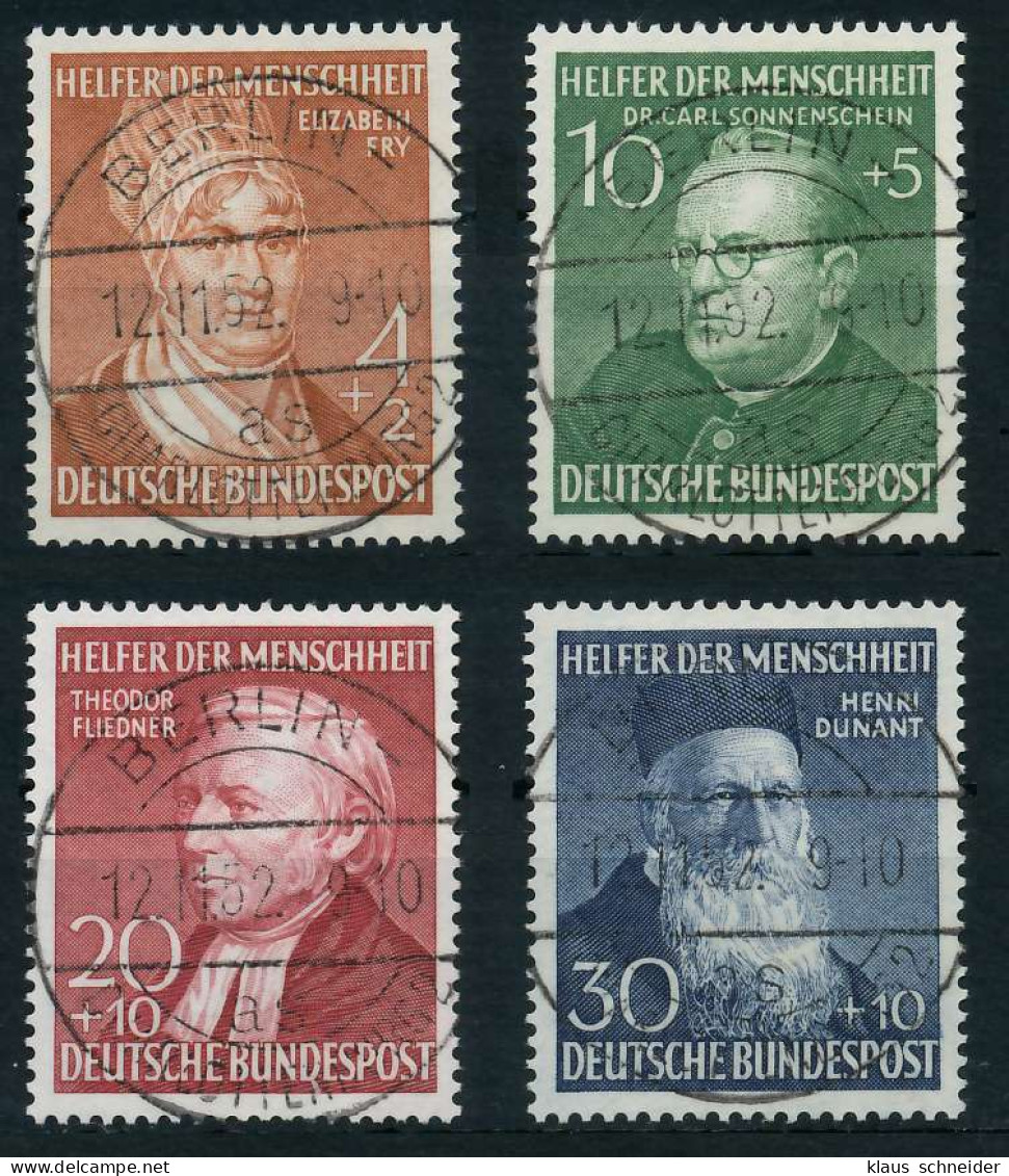 BRD BUND 1952 Nr 156-159 Zentrisch Gestempelt X642596 - Gebraucht