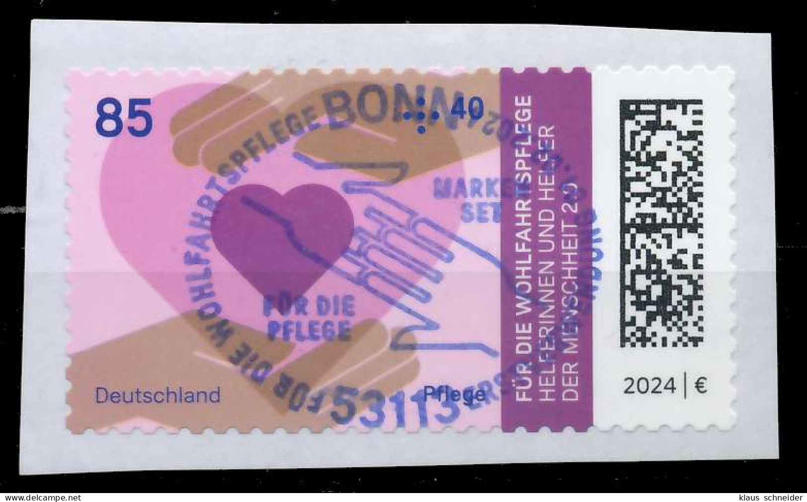BRD BUND 2024 Nr 3816 ESST Zentrisch Gestempelt Briefstück X731226 - Usados