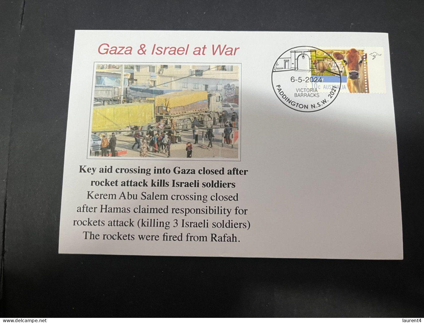 6-5-2024 (4 Z 17) GAZA War - Key Aid Crossing Into Gaza Closed After Rocket Attacks Kill Israeli Soldiers - Militaria